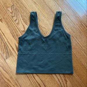 SHEIN grey crop tank top